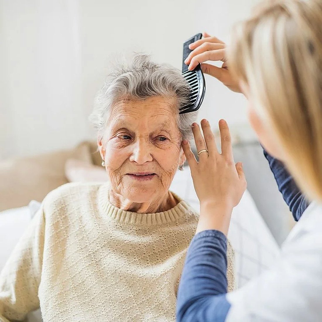 A nurse on a home visit in Munich